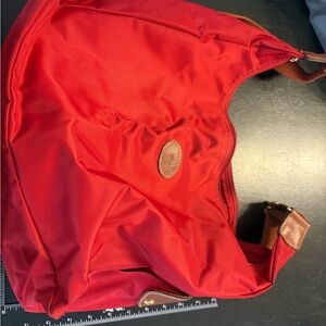 Longchamp Red Nylon Shoulder Bag